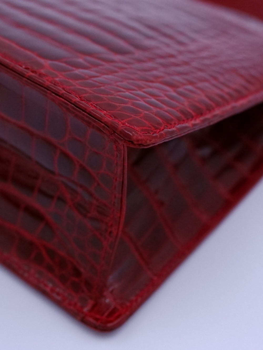 Gucci Burgundy Alligator Crossbody — 80's - Picture 12 of 13